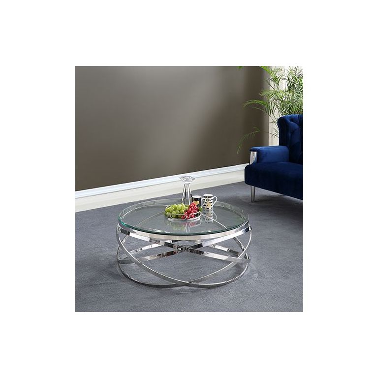 TRENTO COFFEE TABLE | Ø100X42 CM TRANSPARENT
