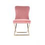 ANDRIA EETKAMERSTOEL GOUD | ROZE STOF MJ11-34