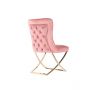 ANDRIA EETKAMERSTOEL GOUD | ROZE STOF MJ11-34