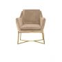FOGGIA ARMCHAIR GOLD | TAUPE FABRIC MJ11-8