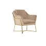 FOGGIA ARMCHAIR GOLD | TAUPE FABRIC MJ11-8