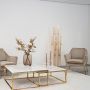 FOGGIA ARMCHAIR GOLD | TAUPE FABRIC MJ11-8