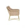 FOGGIA ARMCHAIR GOLD | TAUPE FABRIC MJ11-8