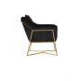 FOGGIA ARMCHAIR GOLD | BLACK FABRIC MJ11-111