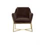 FOGGIA ARMCHAIR GOLD | BROWN FABRIC MJ11-82