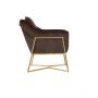 FOGGIA ARMCHAIR GOLD | BROWN FABRIC MJ11-82