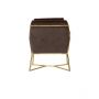 FOGGIA ARMCHAIR GOLD | BROWN FABRIC MJ11-82