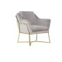 FOGGIA ARMCHAIR GOLD | LIGHT GREY FABRIC MJ11-67