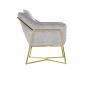 FOGGIA ARMCHAIR GOLD | LIGHT GREY FABRIC MJ11-67