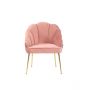 EMILLIA DINNER CHAIR GOLD | PINK FABRIC MJ11-34
