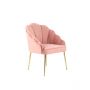 EMILLIA DINNER CHAIR GOLD | PINK FABRIC MJ11-34