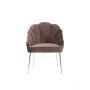 EMILLIA DINNER CHAIR | BROWN FABRIC MJ11-82