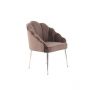 EMILLIA DINNER CHAIR | BROWN FABRIC MJ11-82