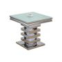 MONZA BIJZETTAFEL 60*60*55CM WIT