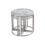 VERONA BIJZETTAFEL | Ø60X55 CM TRANSPARANT 5-DELIG