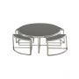 VERONA SALONTAFEL | Ø100X42 CM TRANSPARANT 5-DELIG