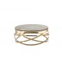 TRENTO COFFEE TABLE GOLD | Ø100X42 CM GREY