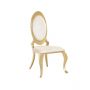 GENOVA DINING CHAIR GOLD | BEIGE FABRIC A41-1