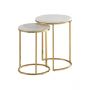 BOLOGNA BIJZETTAFEL GOUD | Ø45X58 CM MARMER 928  2-DELIG