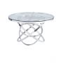 TRENTO DINNER TABLE | Ø130X76 CM TRANSPARENT