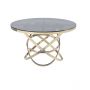 TRENTO DINNER TABLE GOLD | Ø130X76 CM GREY