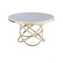 TRENTO EETTAFEL GOUD | Ø130X76 CM MARMER 928