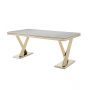 FERRARA DINNER TABLE GOLD | 180X90X76 CM MARBLE 928