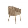 SORRENTO EETKAMERSTOEL GOUD | TAUPE STOF MJ11-8