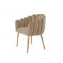 SORRENTO EETKAMERSTOEL GOUD | TAUPE STOF MJ11-8