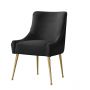 ARONA DINING CHAIR GOLD | BLACK FABRIC MJ11-111