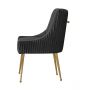 ARONA DINING CHAIR GOLD | BLACK FABRIC MJ11-111