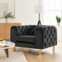 CAMPANIA ARMCHAIR | BLACK FABRIC MJ11-111